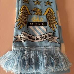 Manchester City FC Blue and White Scarf